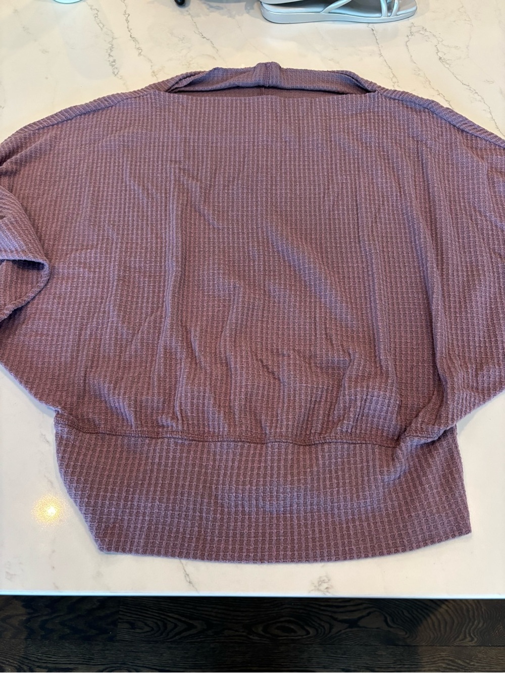 easel Off-the-Shoulder Mauve Brown Knit Sweater - Picture 2 of 5